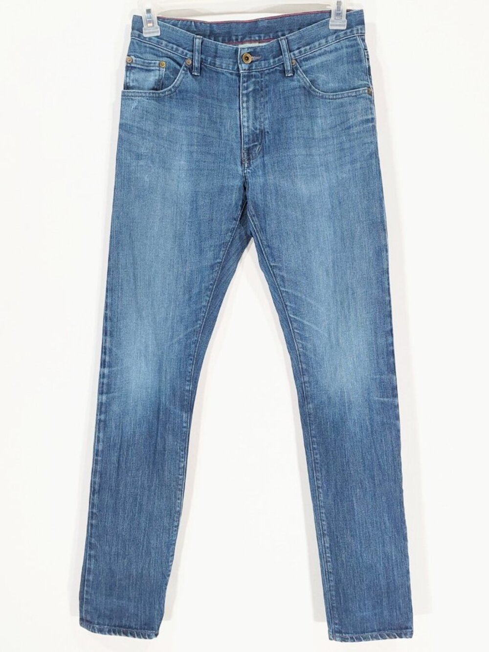 Raleigh Denim Martin Slim Tapered Blue Jeans 30x33 Stretch, Zip Fly, Made In USA